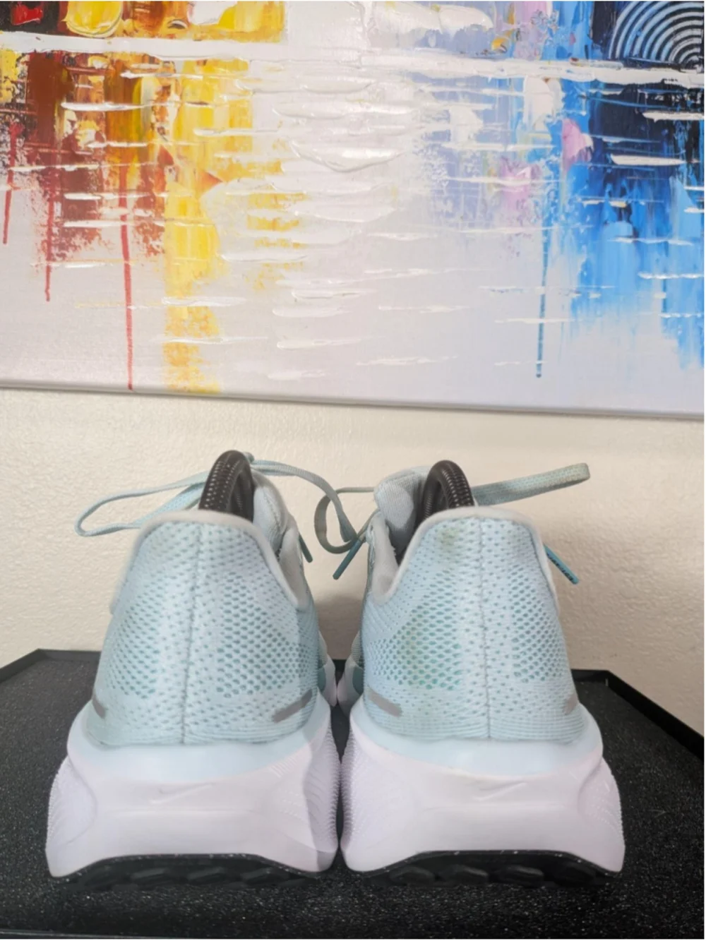 Nike Air Zoom Running Shoes Womens Size 9 Blue Low Top Mesh Sneakers FD2723-401